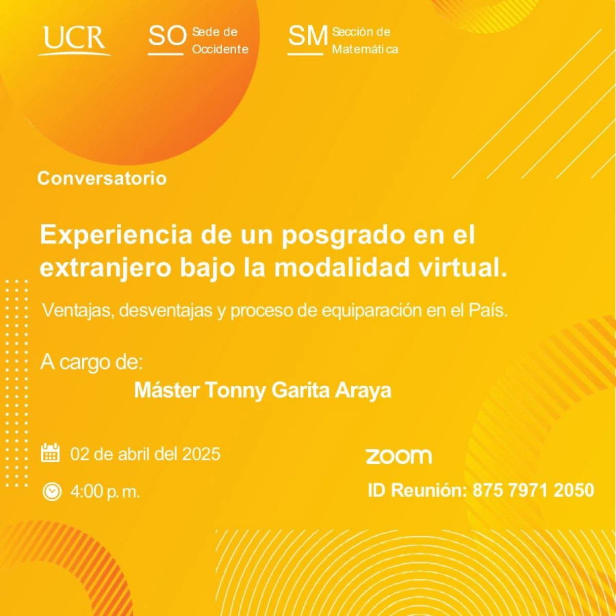 Experiencia de un posgrado en el extranjero bajo la modalidad virtual