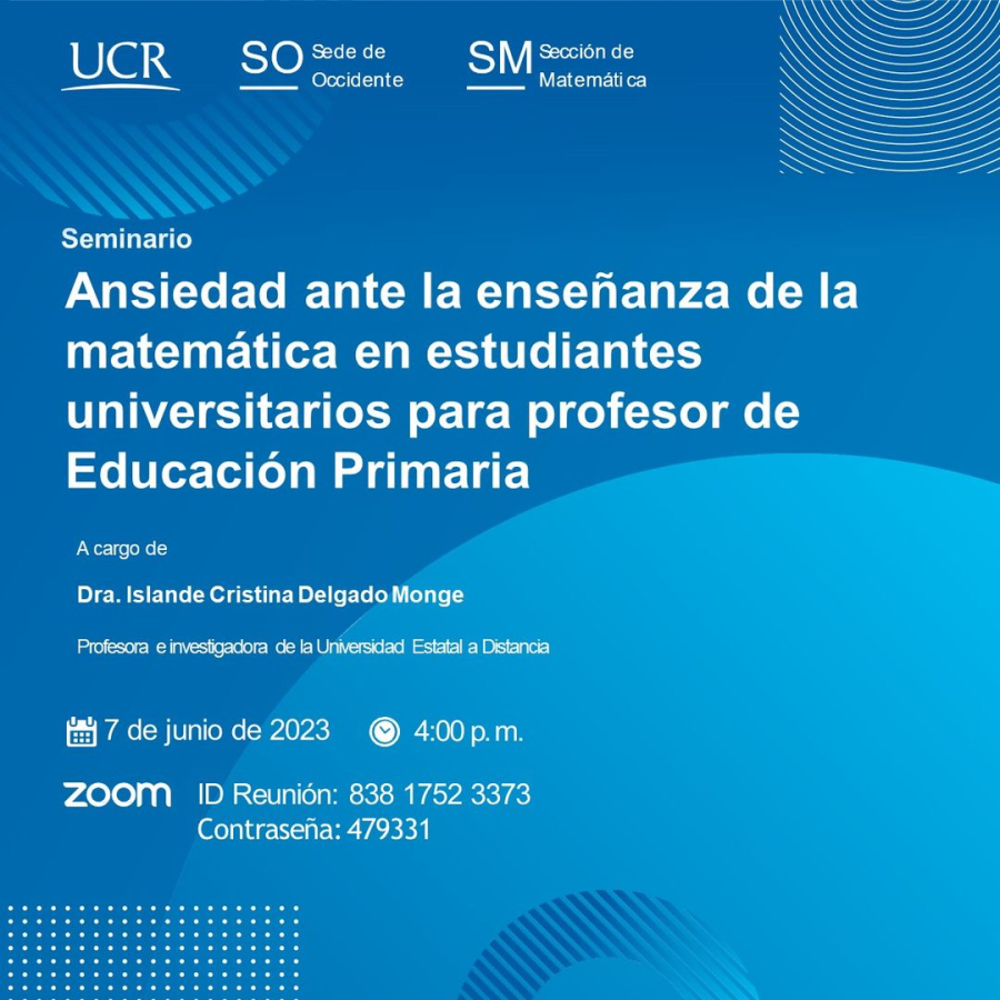 Seminario de investigación Sección de Matemática