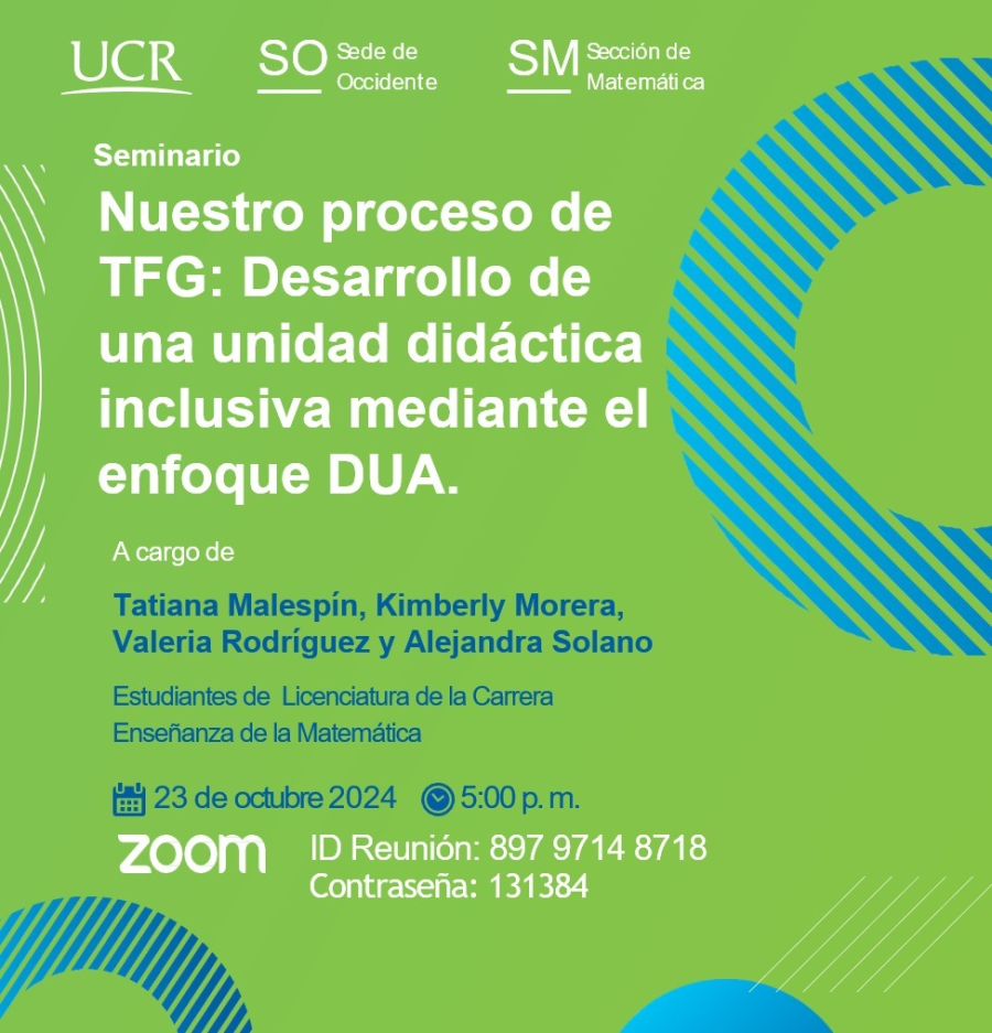 Seminario de Investigación Sección de Matemática